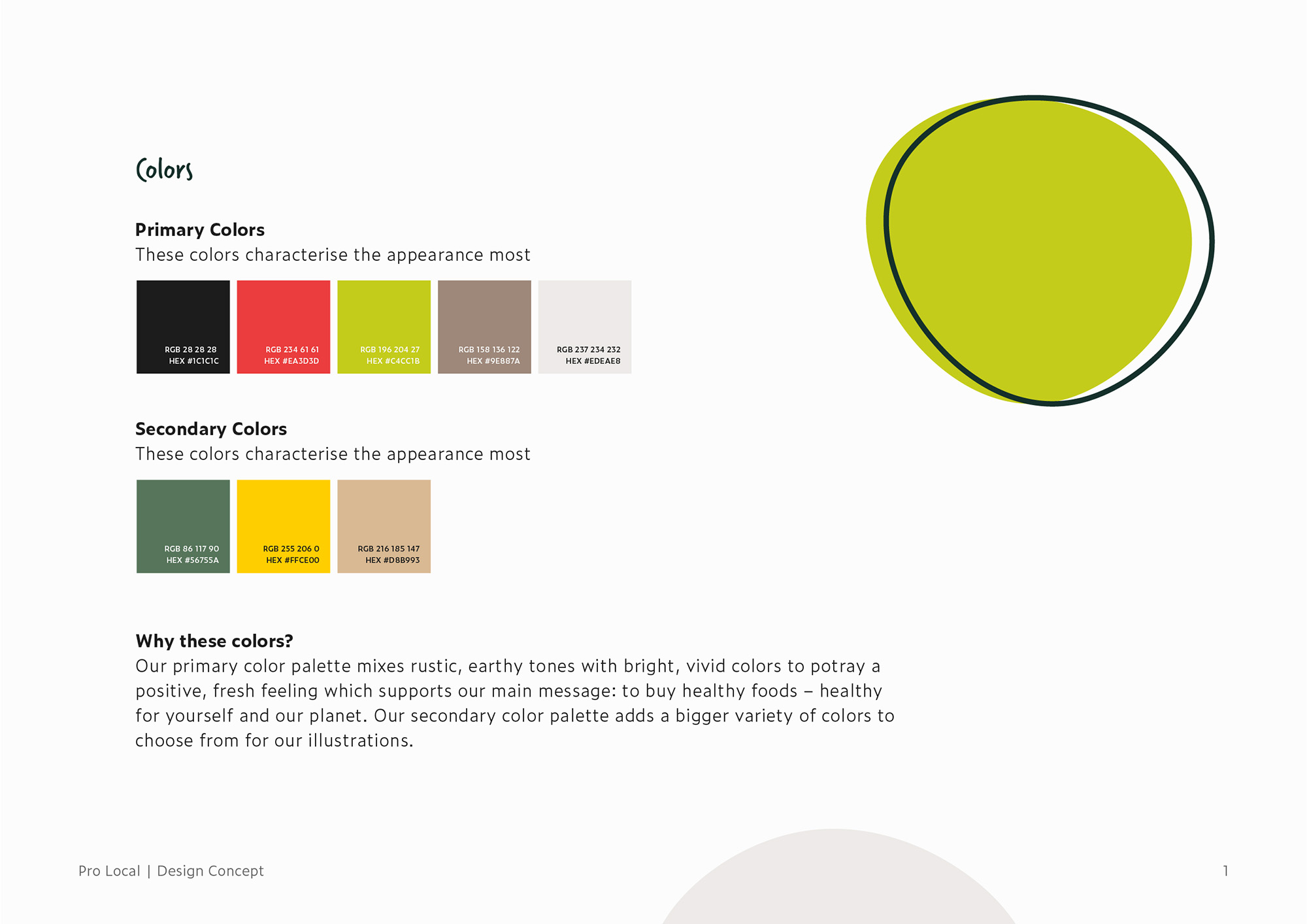 Designkonzept, Seite 1: Colors